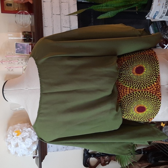 Handmade African print Blouse S/M - Picture 3 of 5